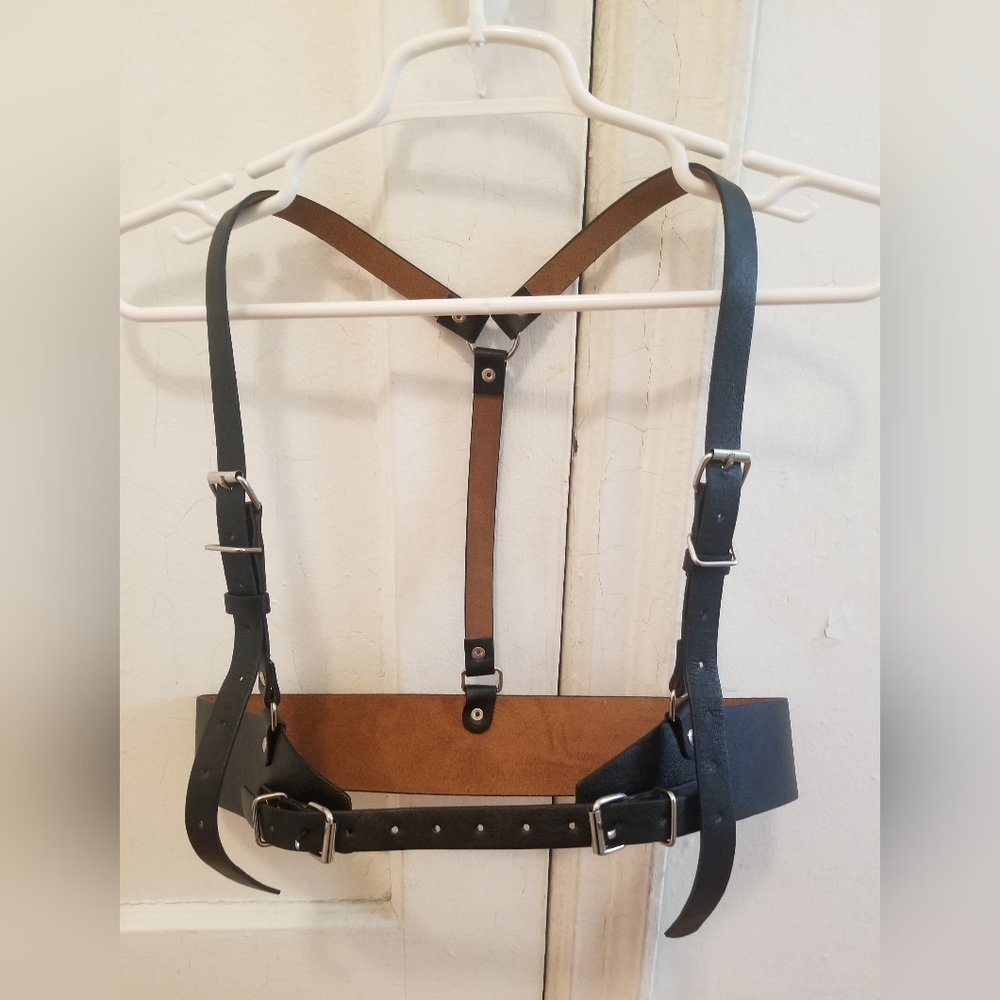 Faux Leather Harness Belt - NEVER WORN